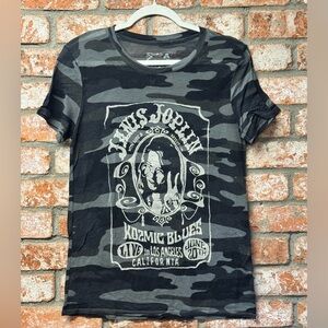 Lucky Brand Janis Joplin Vintage Camo Tee